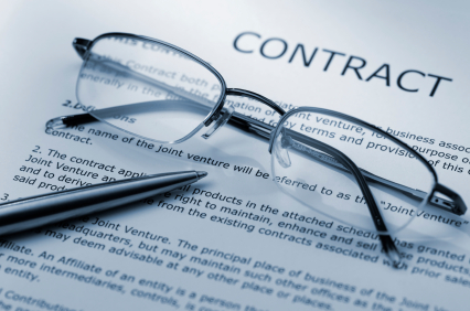 glasses and contract